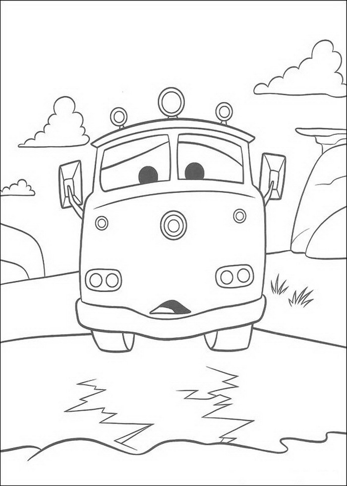 Plansa de colorat cu Cars pixar 50 180